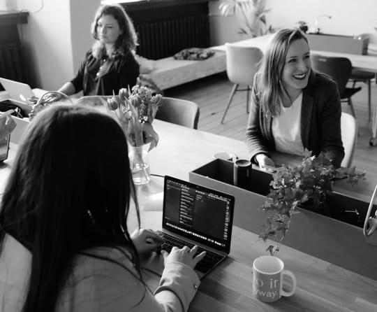 Picture of 3 girls working together